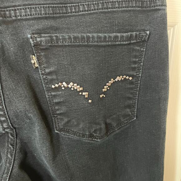 Levi's 512 Perfectly Slimming Bootcut Denim Jeans Black 12 M - Picture 11 of 13